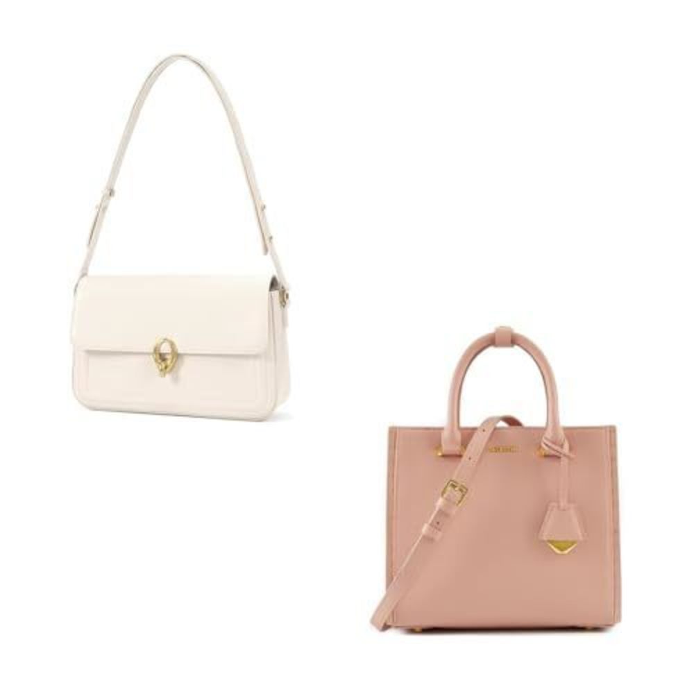 Textured Embroide Satchel Handbags And Bi Fold Mini Wallets For